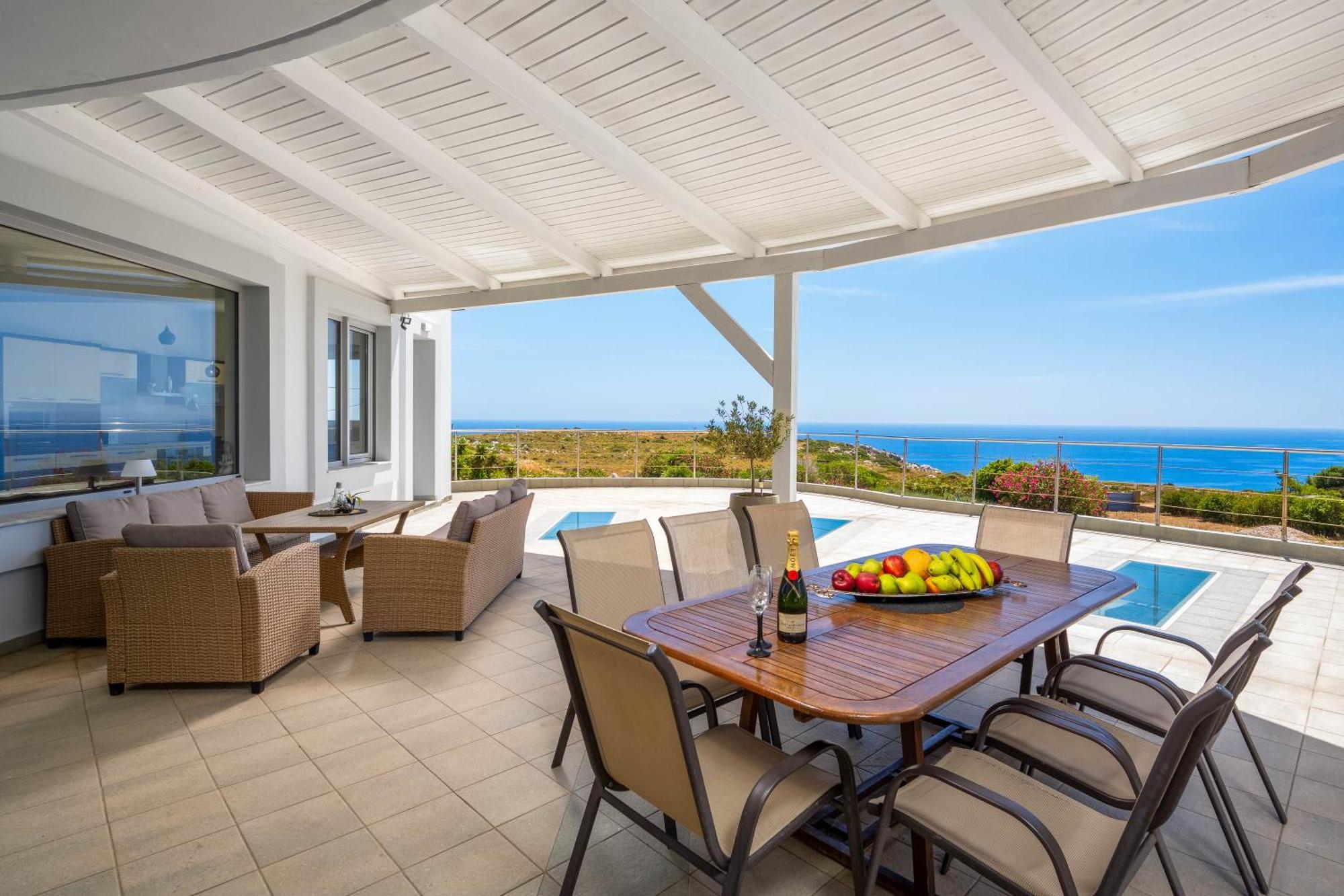 Villa Zafira - Seaview Manor With Heated Pool Kallithea  Luaran gambar