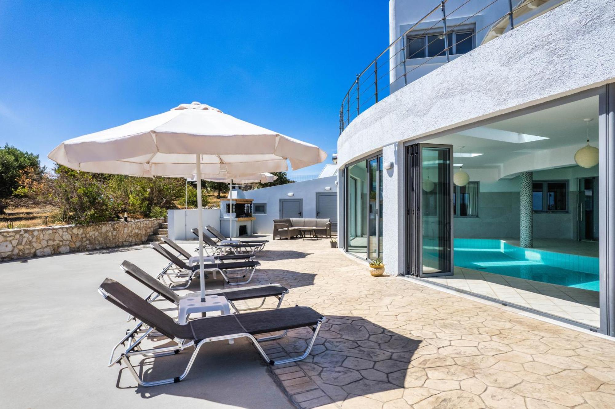 Villa Zafira - Seaview Manor With Heated Pool Kallithea  Luaran gambar