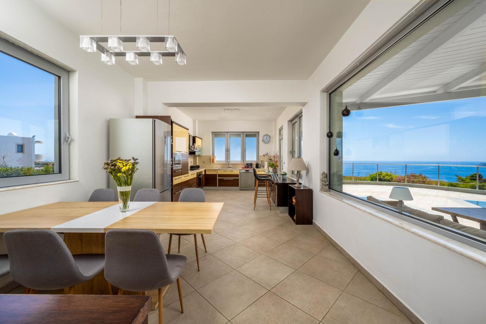 Villa Zafira - Seaview Manor With Heated Pool Kallithea  Luaran gambar